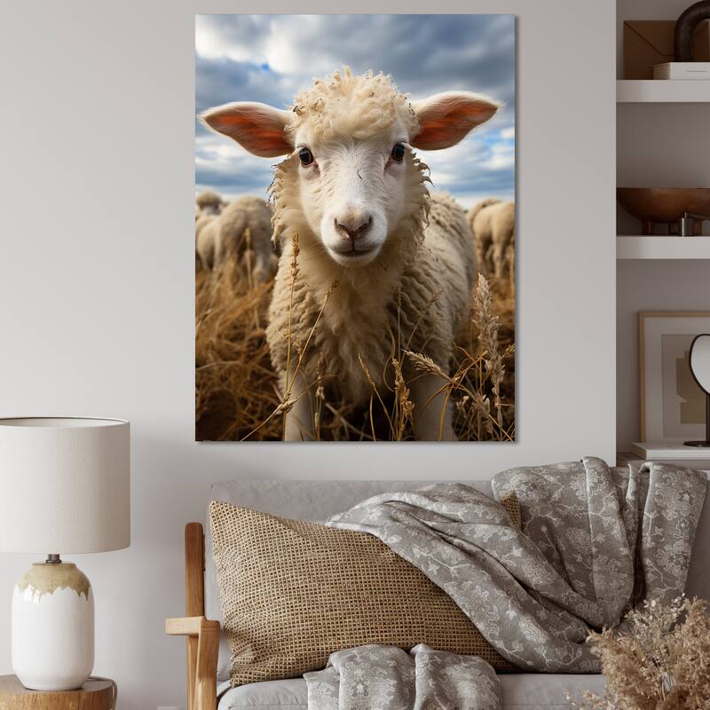 Designart "Sheep Selfie" Sheep Canvas Wall Art Bed Bath & Beyond